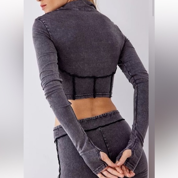 UO Out From Under Harper Corset Zip Up Top- S/P - Picture 2 of 6